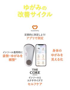 「アプリ」と「インソール」の継続使用で実現するゆがみの改善サイクル